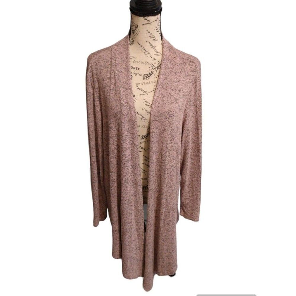 Philosophy XXL open waterfall pink cardigan boho Loganlook